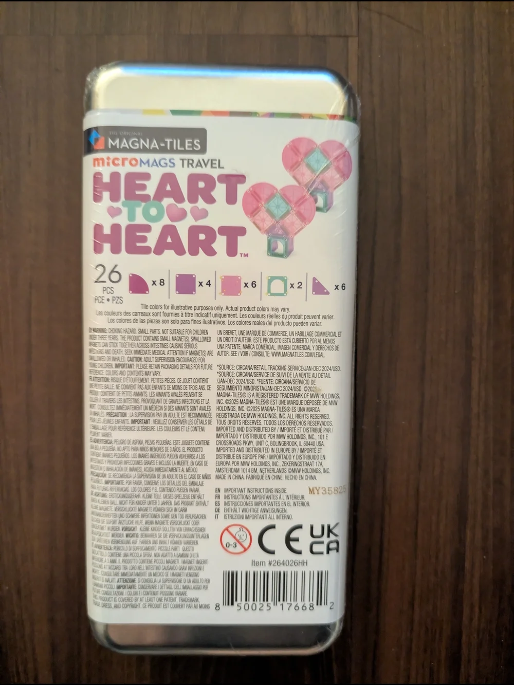 Magna -Tiles Travel Heart to Heart - Pink Building Set